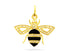 Pave Diamond Enamel Bee Pendant, (DPS-154)